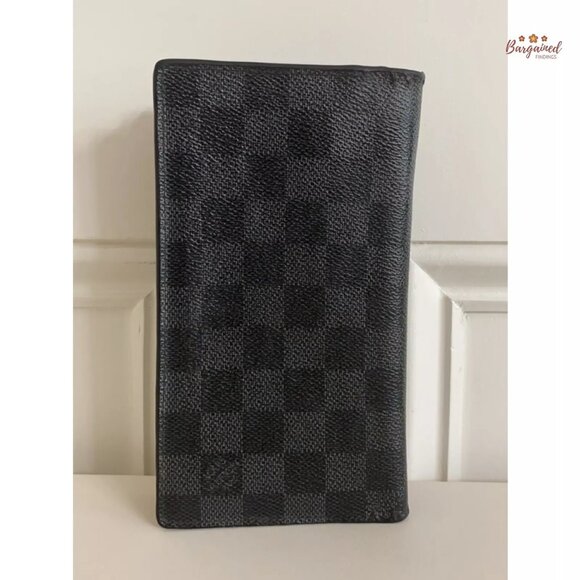 Authentic Louis Vuitton Damier Graphite Coated Canvas Leather Brazza Wallet 2012 - Picture 3 of 14
